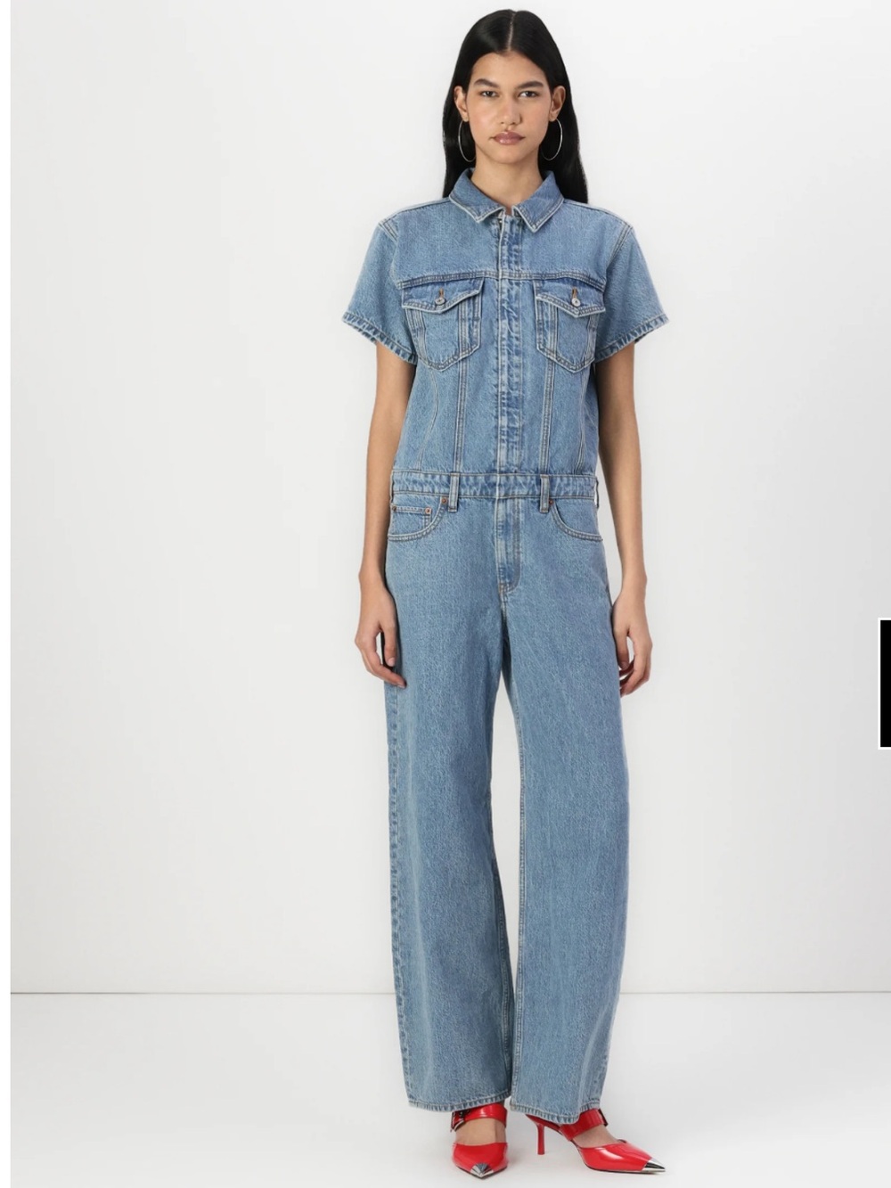 Abercrombie & Fitch Light Blue Denim Jumpsuit